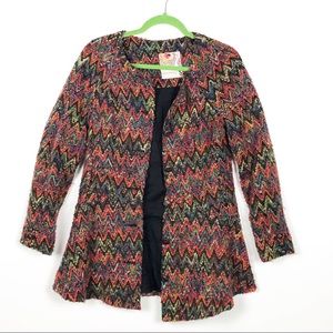 Free People zig zag sweater coat size M